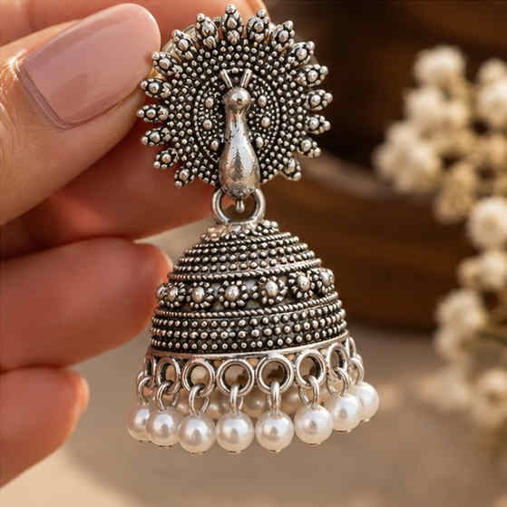 Mayurika Pearl Jhumkas