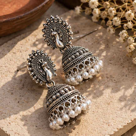 Mayurika Pearl Jhumkas
