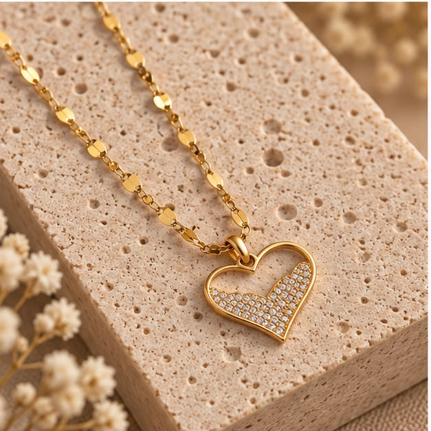 Pavé Heart Necklace