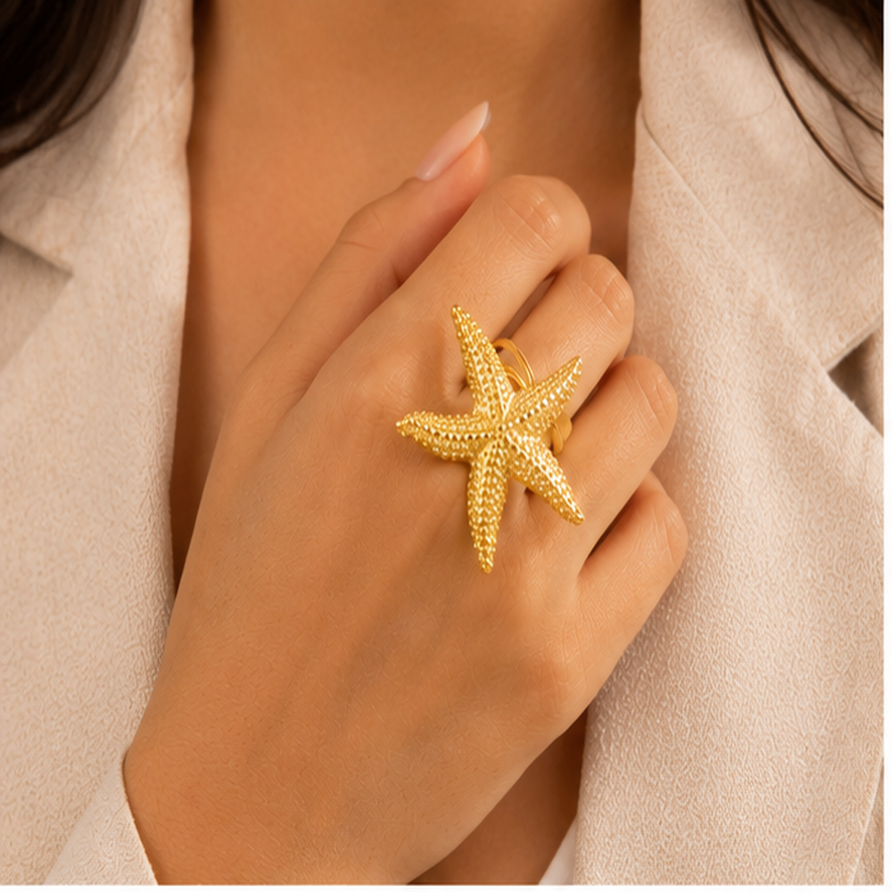 Star Fish Adjustable Ring