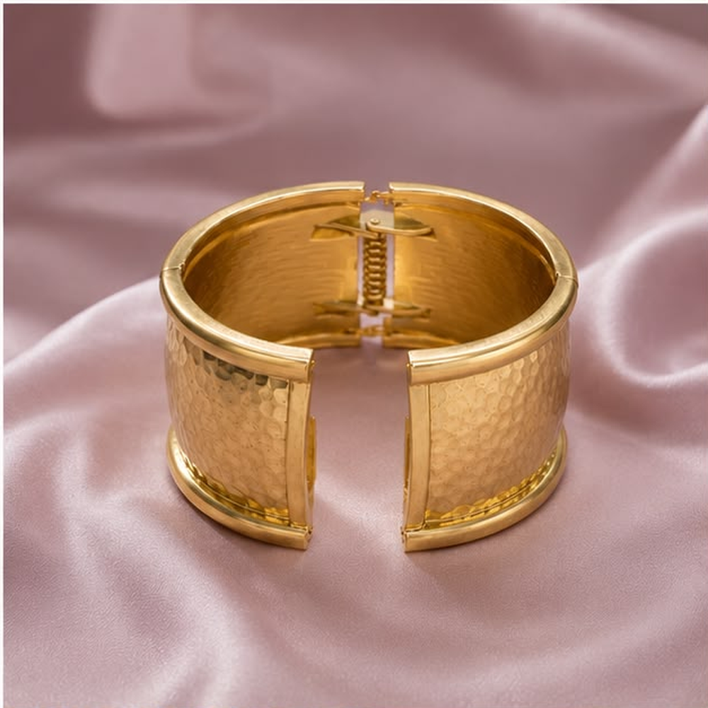 Hammered Gold Cuff Bracelet