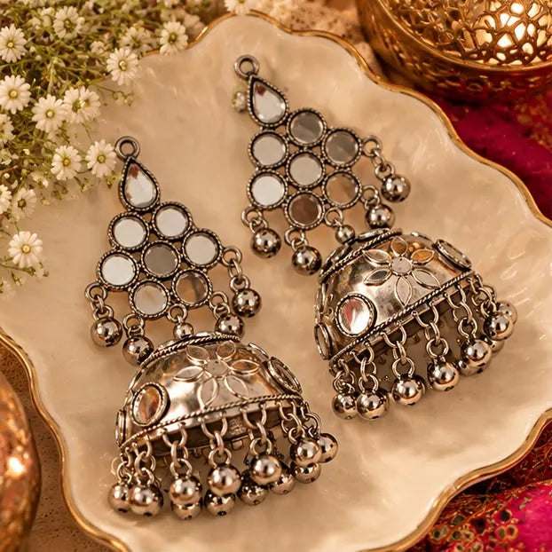 Aaina Antique Jhumkas