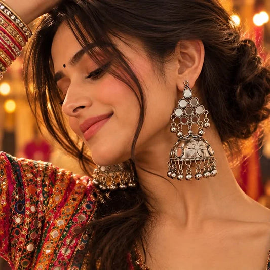 Aaina Antique Jhumkas