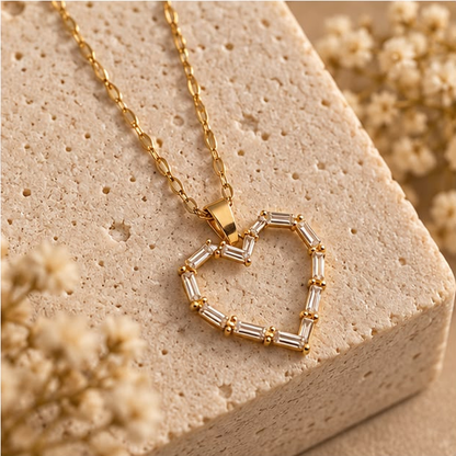 Amora Hollow Heart Necklace