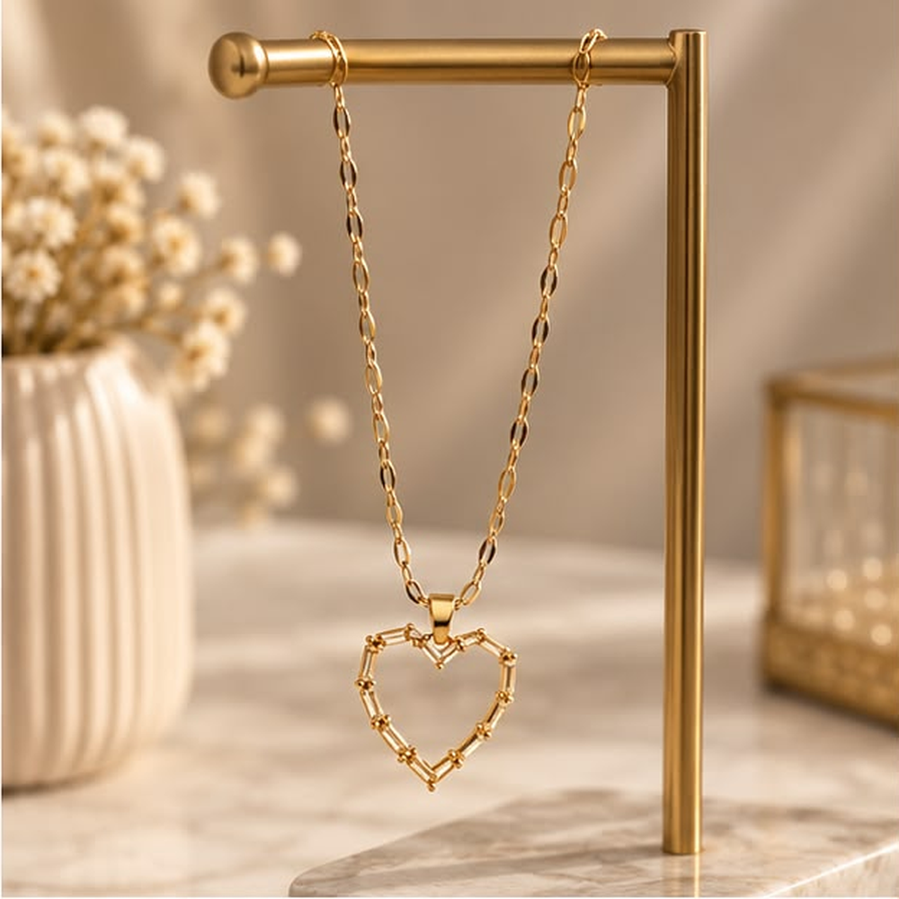 Amora Hollow Heart Necklace