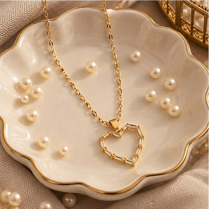 Amora Hollow Heart Necklace