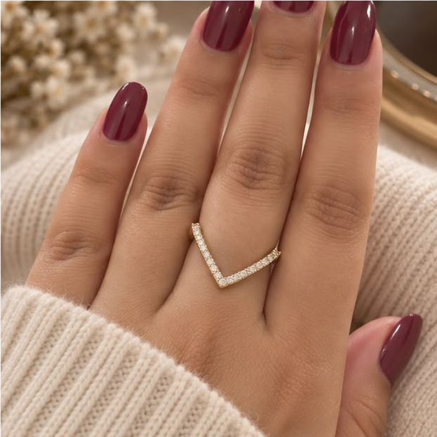 Crystal Luxe V Ring