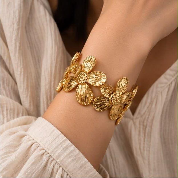 Elara Floral Cuff