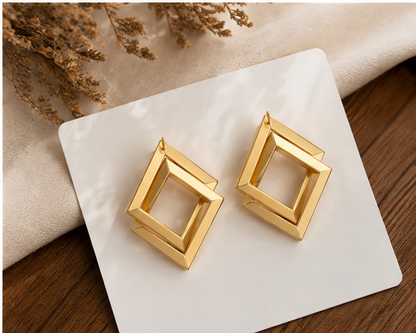 Gilded Geometry Earrings