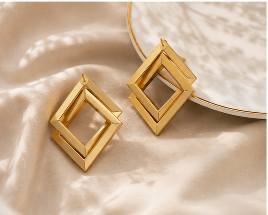 Gilded Geometry Earrings