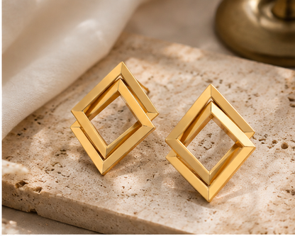 Gilded Geometry Earrings