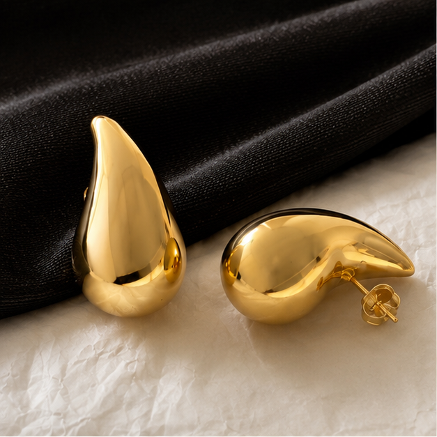 Golden Teardrop Earrings