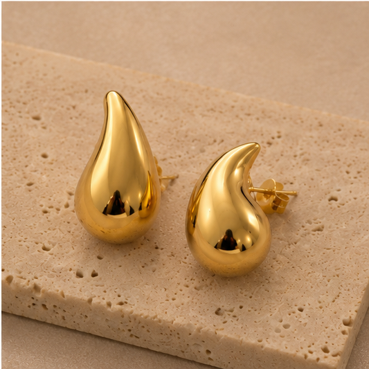 Golden Teardrop Earrings