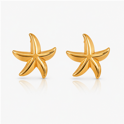 Golden Starfish Earrings