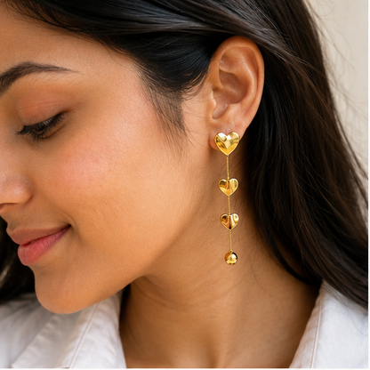 Multi-Heart Dangle Earrings