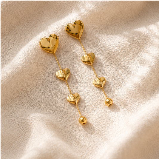 Multi-Heart Dangle Earrings