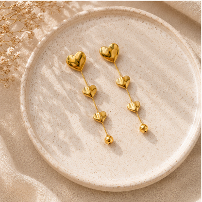 Multi-Heart Dangle Earrings