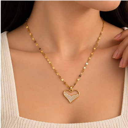 Pavé Heart Necklace