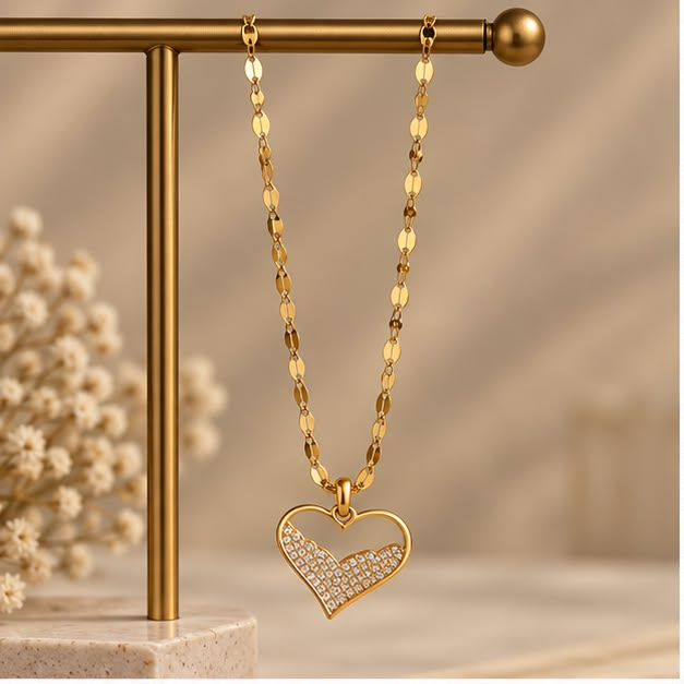 Pavé Heart Necklace