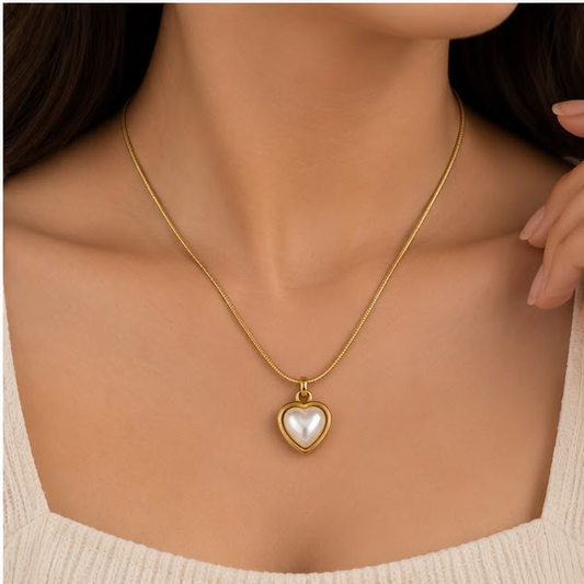 Pearl Heart Necklace