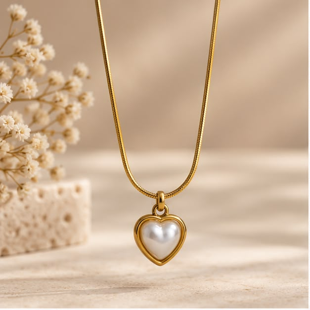 Pearl Heart Necklace