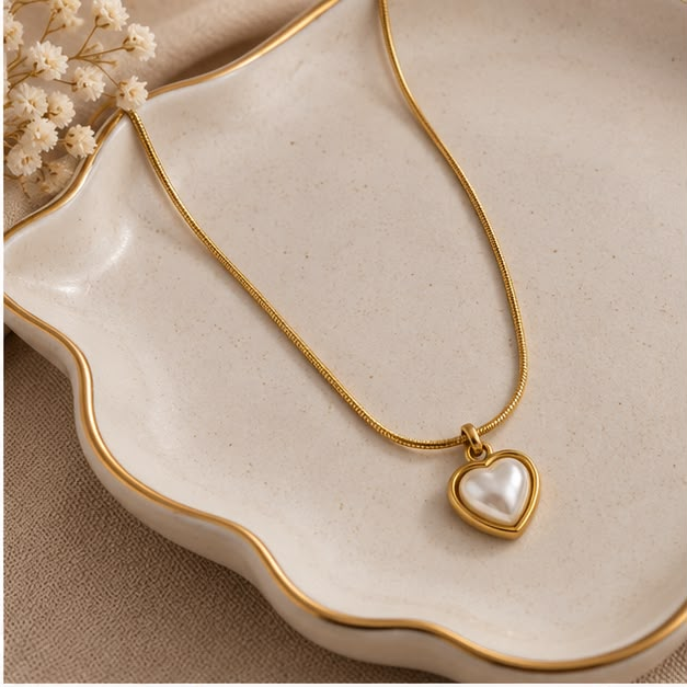 Pearl Heart Necklace