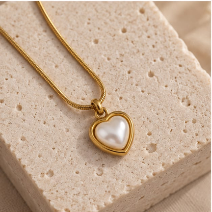 Pearl Heart Necklace