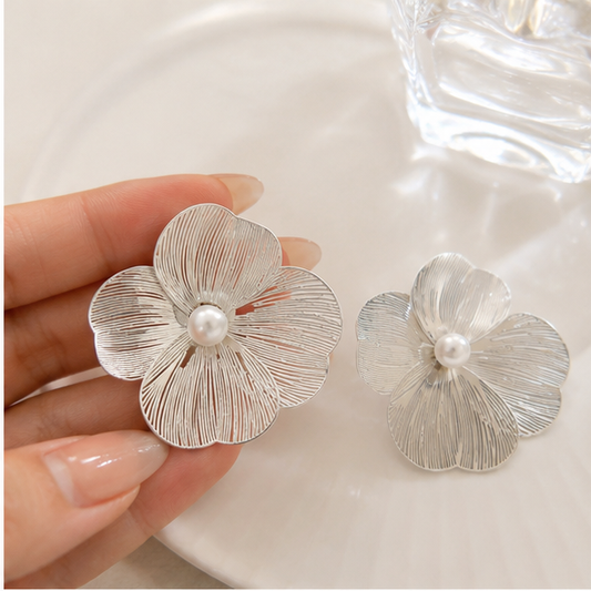 Pearl Petal Earrings