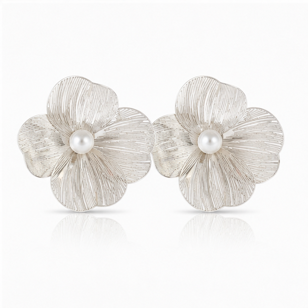 Pearl Petal Earrings