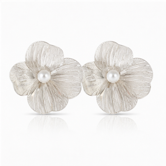 Pearl Petal Earrings