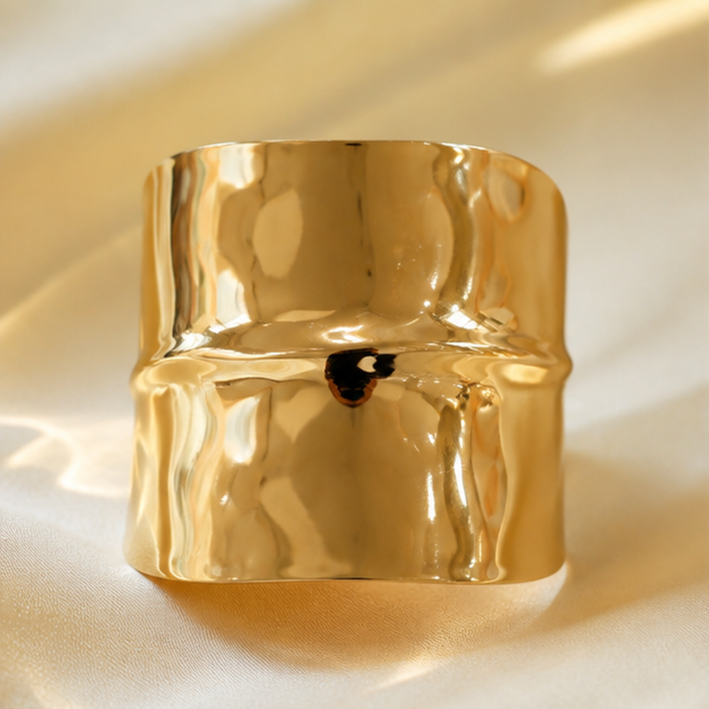 Sculpted Gold Cuff