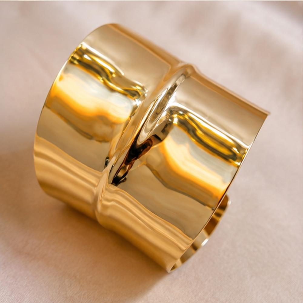 Sculpted Gold Cuff