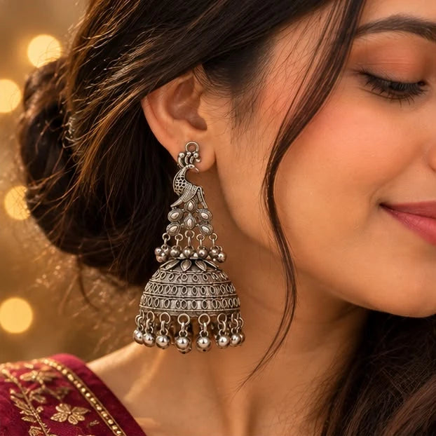 Shahi Mayur Jhumkas