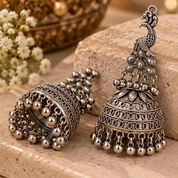 Shahi Mayur Jhumkas