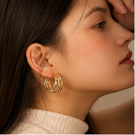 Trinity Gold Hoops