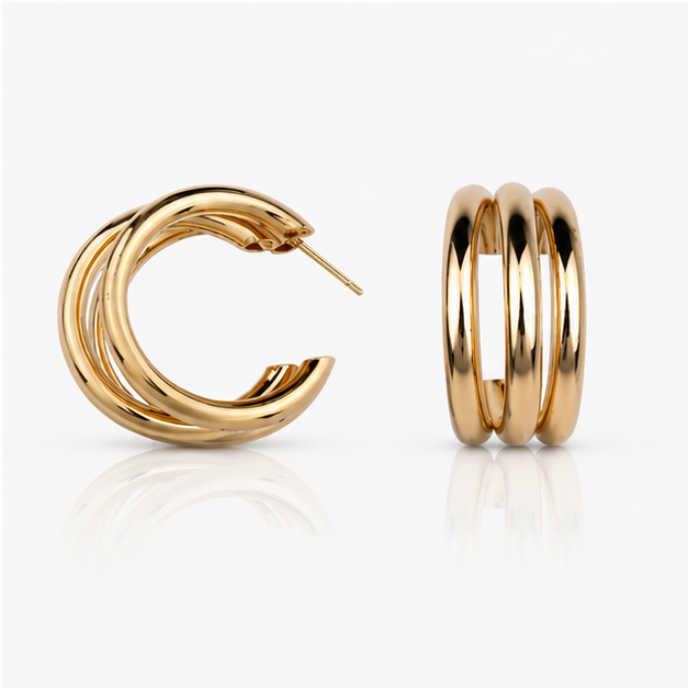 Trinity Gold Hoops