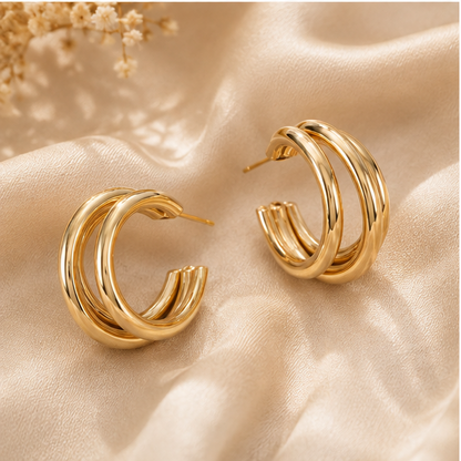 Trinity Gold Hoops