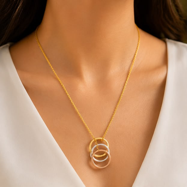 Trinity Rings Necklace