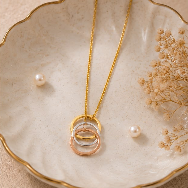 Trinity Rings Necklace