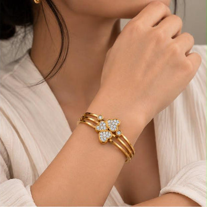 Triple-heart crystal Bracelet
