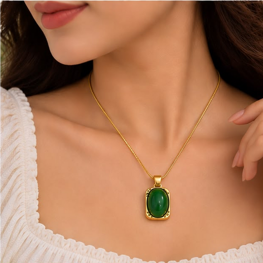 Verona Green Stone Necklace