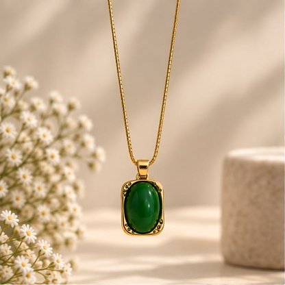 Verona Green Stone Necklace