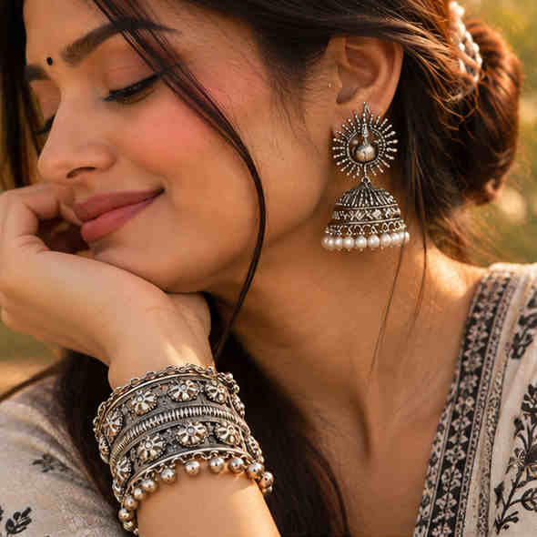 Zara Noor Oxidised Kada