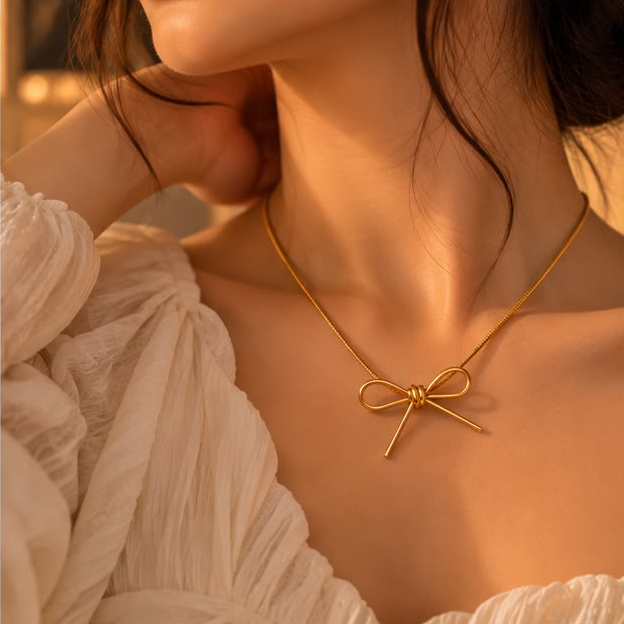 Dainty Bow Knot Necklace