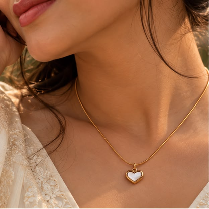 Pearl Heart Glow Necklace