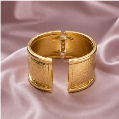 Hammered Gold Cuff Bracelet